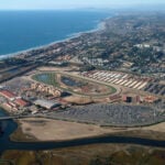 Aerial view of Del Mar Racetrack horse race track
