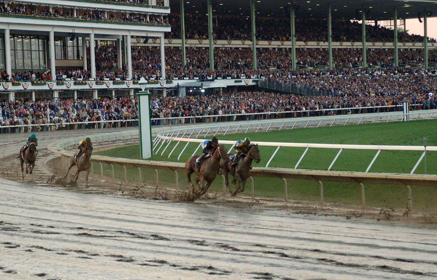 The first turn of the 2007 Breeder's Cup Classic powered by Dodge, at Monmouth Park New Jersey