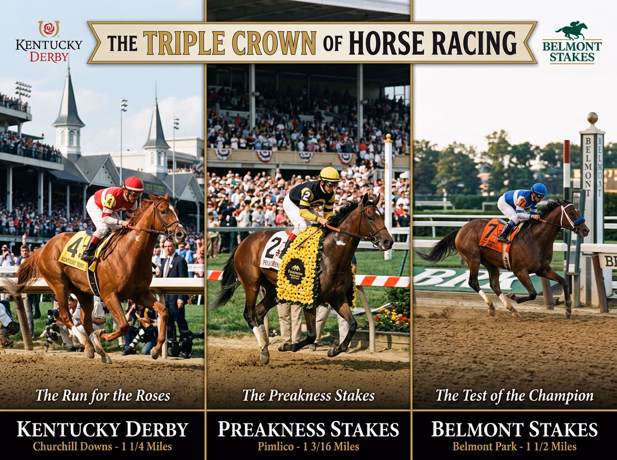 Triple Crown - Kentucky Derby, Preakness Stakes, Belmont Stakes